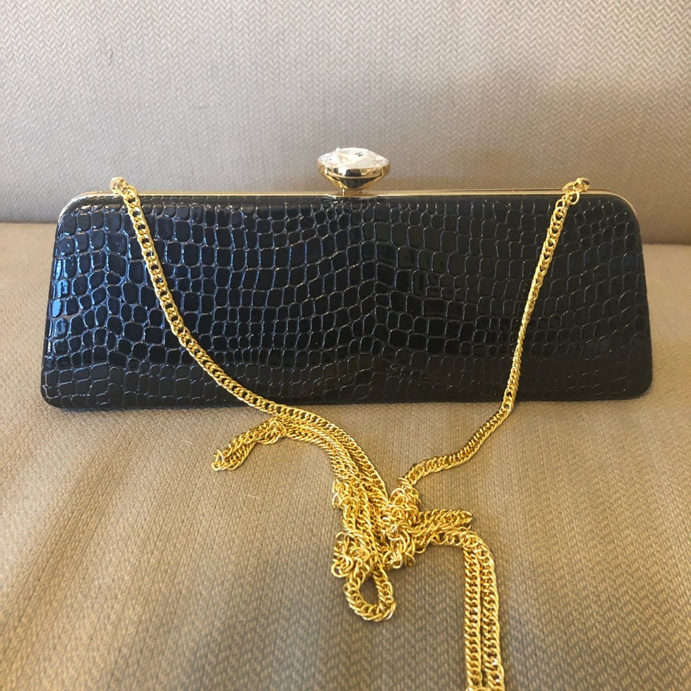 Black evening clutch